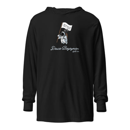 Astronomical Golf Scores Hooded long-sleeve tee