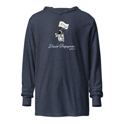 Astronomical Golf Scores Hooded long-sleeve tee